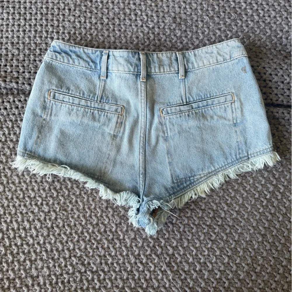 NWT Anthropologie Pilcro Pitched Micro Blue Denim Shorts in Size 29 - Picture 8 of 8